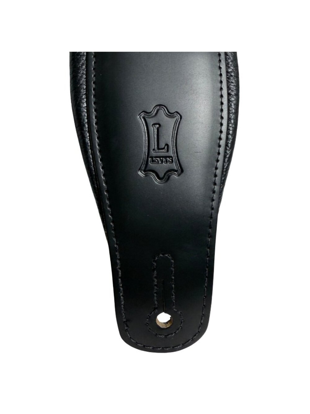 Levy's 3" W Leather Guitar/Bass Strap Adjustable with Foam Padding: Black NWOT